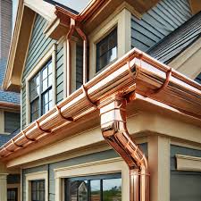 Copper gutters on a Reno home